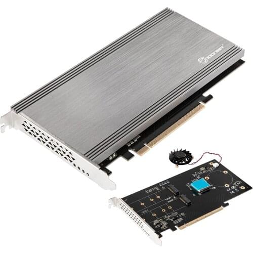 PCI express Dual NVMe M Key M.2 SSD Slot Card Adapter PCIe 3.0 x 16 to 2 x M2 Adapter NGFF SSD Desktop Ultra Speed SSD Predator