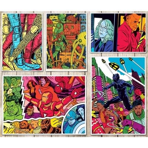 Pop Art Halloween Kills Morgenbladet Robots Posters Bedroom Retro Kraft Paper Movie Poster For Home Art Decoration Posters