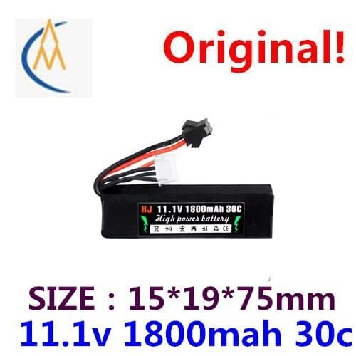 Factory direct sales 11.1 V 1800 mah sending water bomb to 30 c electric lithium battery high-magnification lithium battery