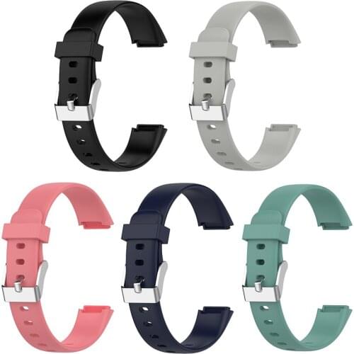 TPU Rubber Wristband Replacement Waterproof Soft Comfortable Smart Bracelet Belt Strap Watchband for Fitbit Luxe Bracelet S/L