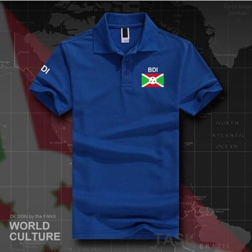 Burundi Burundian polo shirts men short sleeve white brands printed for country 2017 cotton nation team flag East Africa BDI BI