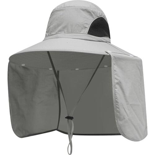 Outdoor Hat With Neck Flap Bucket Hats Women Men Summer Sun UV Protection Breathable Fisherman Accessory