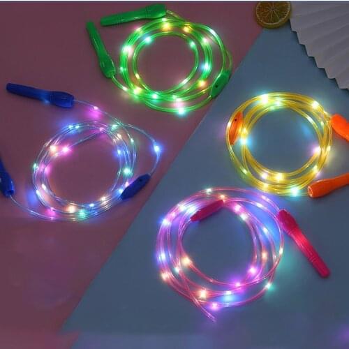 2.77M LED Luminous School Children Fitness Jump Ropes LED Light Up Skipping Kids Luminous Home Body Holiday Rope