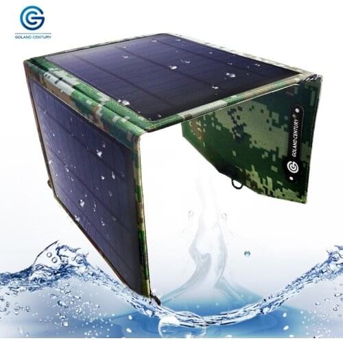 Goland Century Solar Panel Foldable and Portable Solar Charger 5V 10W 15W 20W USB Waterproof Dustproof Charger Bag For Outdoor