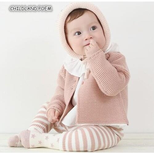 Baby Girls Sweater Coat Autumn Spring Newborn Baby Cardigans For Girls Knitted Baby Girls Jacket and Coat Outerwear Sweaters