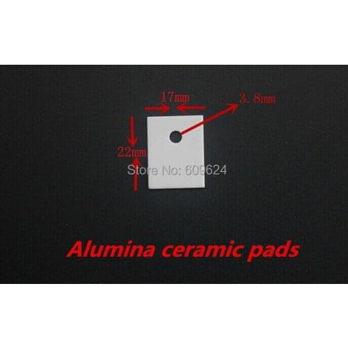 100pcs/lot) 17x22x1mm Alumina ceramic pads thermally conductive insulation sheet high temperature resistant HeatSink