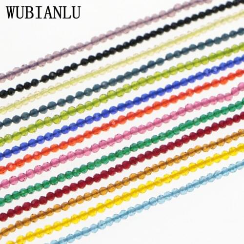 WUBIANLU 2-3mm Colorful Rondelle Austria Faceted Crystal Glass Beads For Jewelry Making DIY Handmade Bracelet Necklace Wholesale