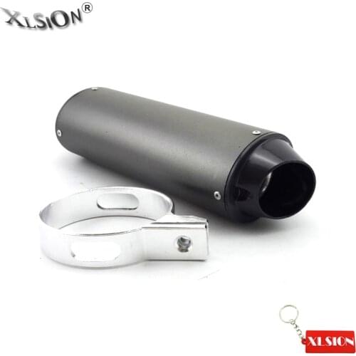 XLSION Motorcycle 38mm Exhaust Muffler Motocross W Clamp For 125cc 140cc 150cc 160cc Scooter Pit Dirt Bikes Lifan YX Stomp SDG