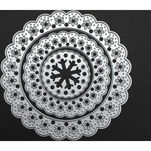 YLCD493 Round Flower Lace Metal Cutting Dies For Scrapbooking Stencils DIY Album Cards Decoration Embossing Folder Die Cuts Mold