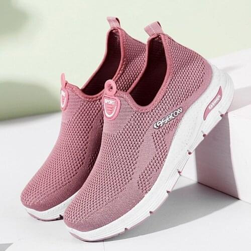 Winter Casual Women Mesh Sneakers Ladies Flats Slip On Vulcanied Shoes New Non Slip Platform Comfort Shoe Woman Fashion 2021