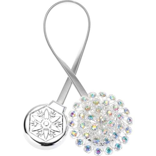 1Pair Peacocks Tail Magnetic Shiny Curtain Buckle Tiebacks Home Office Window Curtain Clips Holders