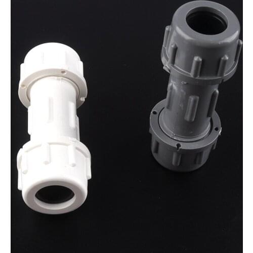 1pc Inner Dia 20/25/32mm PVC Quick Connectors White/Grey PVC Repair Joint for Water Pipe Connection