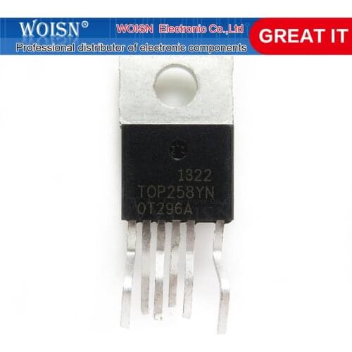 1pcs/lot TOP258YN TOP258 TO220-6 AC / DC converter Off-Line Switcher IC 148W New original In Stock