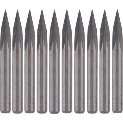 10Pcs 20 Degree Carbide Steel CNC Router Pyramid engraving Bits 0.3mm