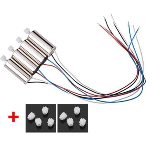 4PCS RC Quadcopter X5HW Motor Engine with Extra 8PCS Gear for SYMA X5HW X5HC X5UW X5UC X5SW Motor Spare Part Motor Accessory