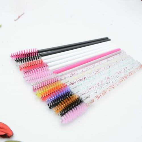 50/100Pcs Disposable Eyelash Brushes Eyelashes Extension Tools Multi-color Eyebrow Brush Mascara Wands Eyelash Cosmetic