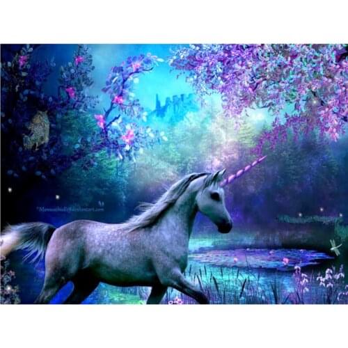 5d diy full square drill diamond painting embroidery Cartoon unicorn Cross Stitch Rhinestone mosaic Home decor gift