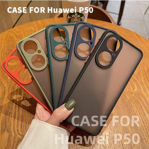 Huawei P50 Phone Case Lens All-Inclusive Phone Case for Huawei P50 Transparent Frosted Drop-Resistant Silicone Hard Shell