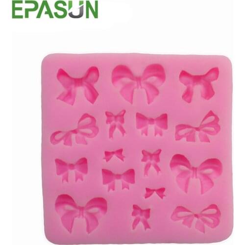 EPASUN Bowknot Silicone Cake Soap Mold Form Birthday DIY Handmade Mold Cake Decorating Wedding Tools Fondant Mold Baking Tool