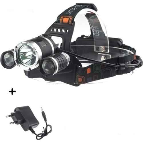 18650 Battery Hunting Fishing Light USB Power 3 LED Headlight Headlamp 2400 lumen XML-T6 3.7v Rechargeable Head Lamp Torch