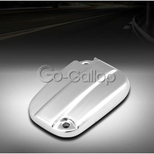 Chrome Front Brake Fluid Reservoir Cap Fit Harley Electra Glide Road King 2007-2012 2008 2009 2010 2011