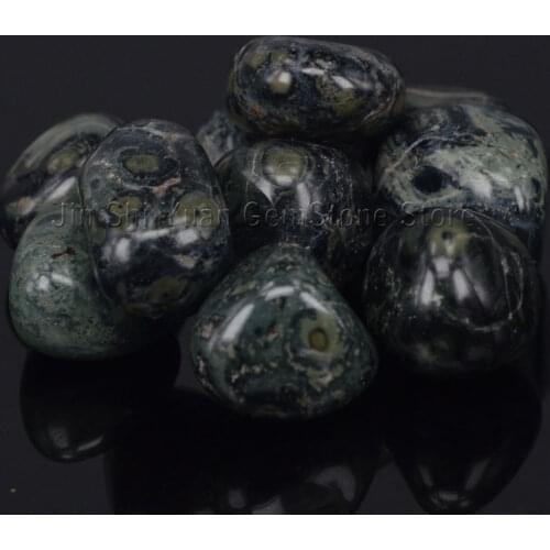 Bulk Tumbled Green Kambaba Jasper Stone from South Africa Natural Polished Gemstone Supplies for Wicca, Energy Crystal Healing