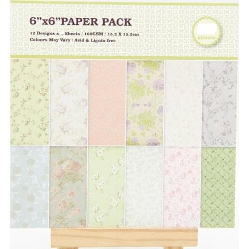 KLJUYP 12 Sheets Colours May Vary Scrapbooking Pads Paper Origami Art Background Paper Card Making DIY Scrapbook Paper Craft