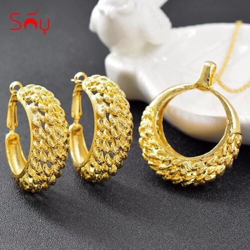 Sunny Jewelry Big Jewelry Set For Women Necklace Earrings Pendant Bohemia Jewelry For Anniversary Hot Selling Jewelry Findings