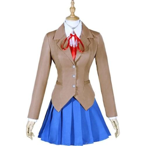 Game Doki Doki Literature Club Monika Cosplay Sayori Yuri Natsuki Cosplay Costume School Uniform Girl Women Costumes