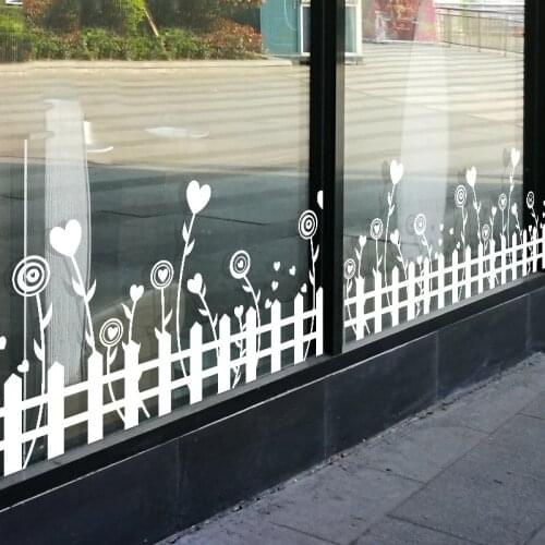 Creative Fence Wall Stickers Skirting Line Wall Cecals Window Glass Door Sticker Mural for Decoration Self-adhesive Home Decor