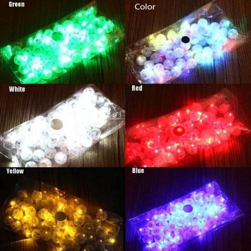 10/50 Pcs Round RGB LED Flash Ball Lamp Mini Light Paper Lantern Balloons Lights For Christmas Wedding Party Decoration