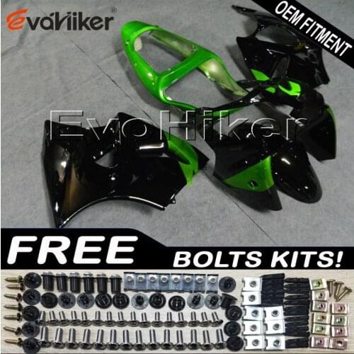 Motor cowl for ZX6R 2000 2001 2002 ZX 6R 00 01 02 green black ZZR600 2005 2006 2007 2008 ABS plastic panels kit Injection mold