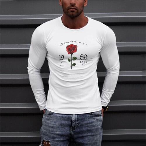 57# Men Printed T-shirt 2021 Autumn Outdoor Quick Drying Breathable T-shirts Clothing Male O Neck Long Sleeve Tees Shirts Tops