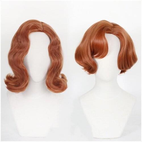 The Queens Gambit Cosplay Wig TV Heroine Beth Harmon Wig Lovely Retro Beth Lady Curly Hair With Free Wig Cap
