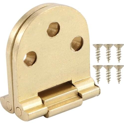 1/2 PCS Solid Brass Hinges Connectors With Screws For Flip Top Table Folding Table Cabinet Door Folding Table Hinge Waist Hinge