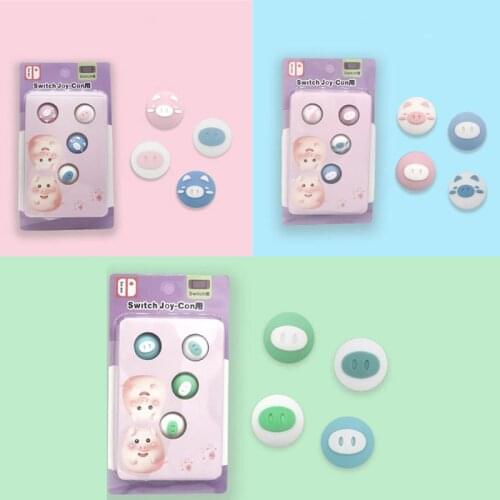 Cute Pig Nose Thumb Stick Grip Cap Joystick Protective Cover For Nintendo Switch NS Lite Joy-con Controller Thumbstick Case