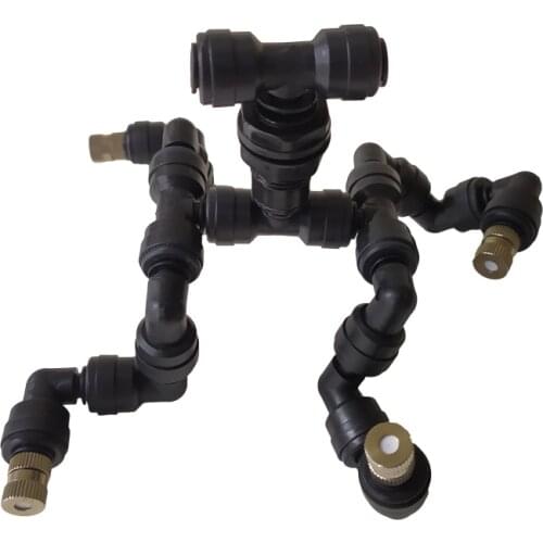 4 head Garden Watering Reptile Fogger Mister with quick connecting nozzle 0.3mm connect with 6.35mm pipe