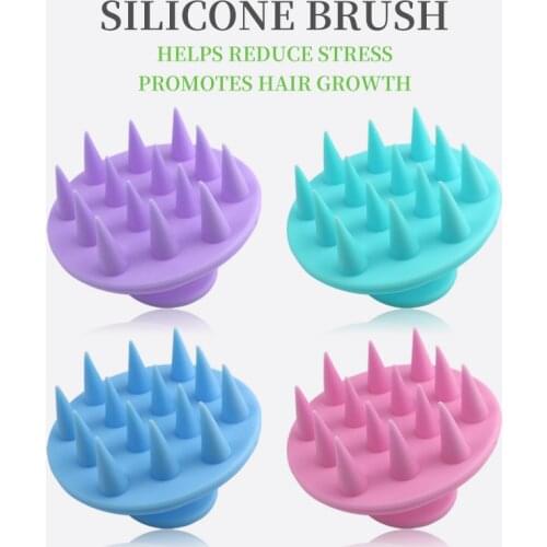 Pure silicone shampoo brush, massage comb, scalp spa weight loss bath brush, foaming soft brush, mini wide tooth styling comb