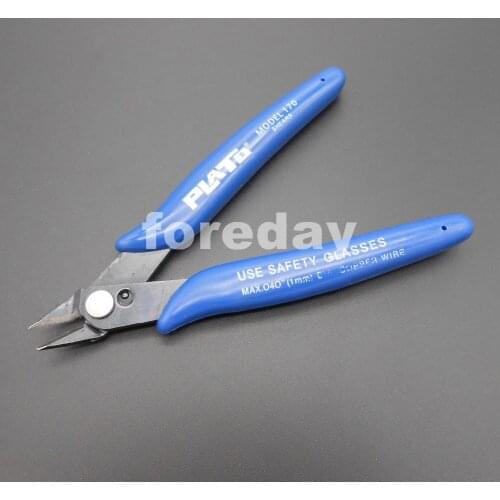 5.1 inch Diagonal Side Blue Plato 170 Side Flush Cable Cutter Shear Wire Clipper Pliers Tool For Electronics 57g * FD342