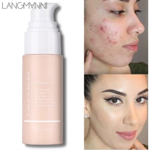Langmann Makeup Liquid Foundation Long lasting waterproof and non-removing makeup matte oil control concealer foundation