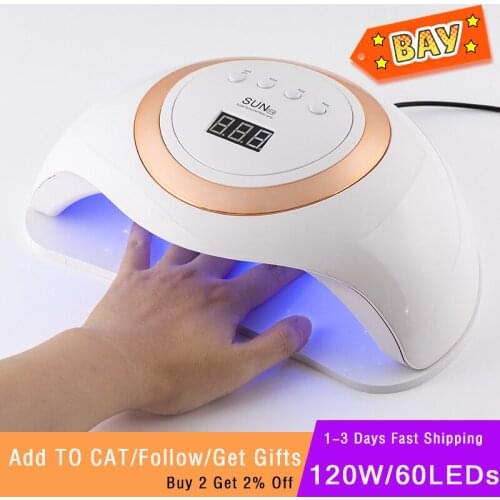 SUN Y4 120W Nail Dryer LED Lamp For Drying Semi Permanent Gel UV Nail Lamp 10s/30s/60s/99s Timer Auto Sensor Manicure Equipment