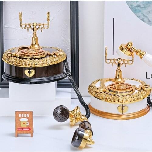 Light Luxury Classic Style Dial Retro Telephone Decoration Decoration Music Box Home Wine Cabinet Porch Decoration Decoration
