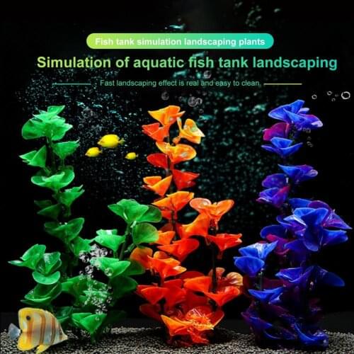 Fish Hideaway Safe Artificial Water Plants Aquarium Decoration for Office