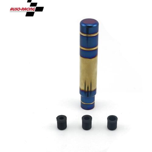 Universal Gear Shift Knob Shifter Lever Head Jdm Burnt Blue Style 17.5cm Aluminum