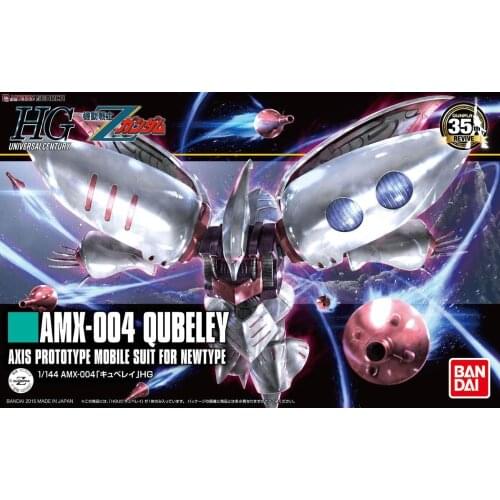 Japaneses Original Gundam Model HG 1/144 AMX-004 QUBELEY GUNDAM Mobile Suit Assemble Model Action Figures
