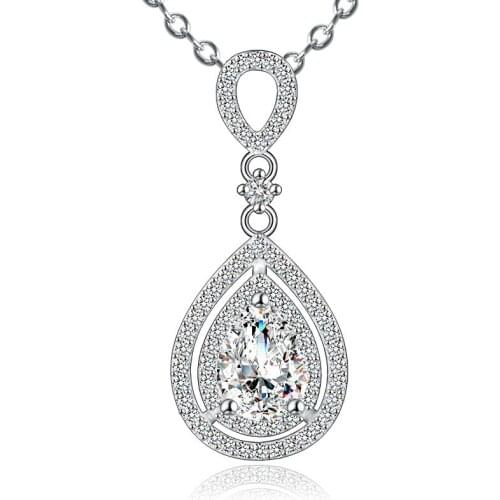 MADALENA SARARA Cubic Zirconia S925 sterling silver necklace Women Korean Cute Style Chain necklace
