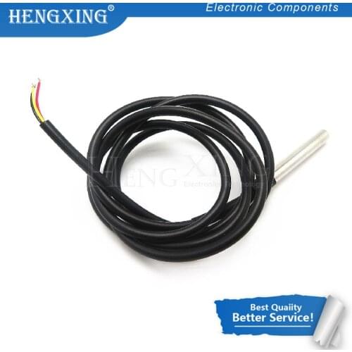 1pcs/lot DS1820 Stainless steel package Waterproof DS18B20 temperature probe temperature sensor 18B20 For Arduino