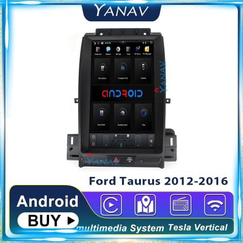 2 din android car radio multimedia player 13.3 inch car stereo FOR-Ford Taurus 2012-2016 Tesla style GPS navigation DVD player