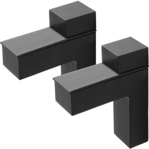 2 Pcs Adjustable Wood/Gl Shelf Bracket Wall Mount Heavy Duty Floating Brackets for 3-28mm Thick Shelves,Black