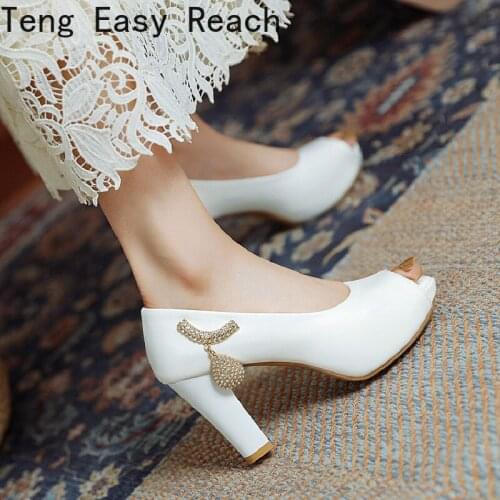 2021Female High Heel Shoes Woman Sexy Rhinestone Open Toe Fish Mouth Shoes Woman Party Sandals Ladies Summer Shoes Pink white